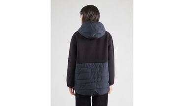 Jakke Irie Daily Arctik Hooded Fleece Long Jacket Mørkeblå | 965D111-700, 4