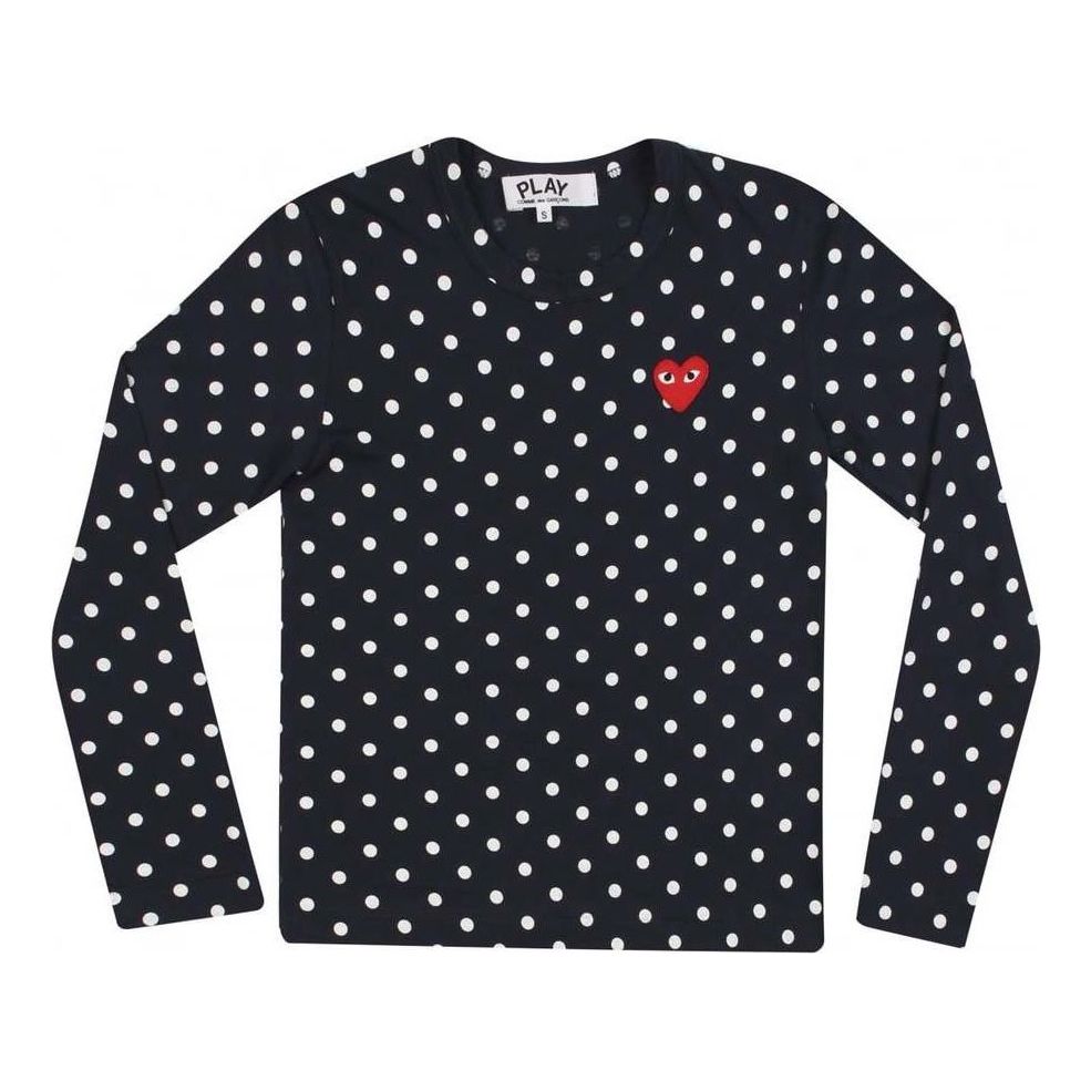 T-shirt Comme des Garçons PLAY Polka Dot Long Sleeve T-Shirt Blå | AZ-T165-051-2, 0