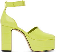Croc-Effect Platform Heels