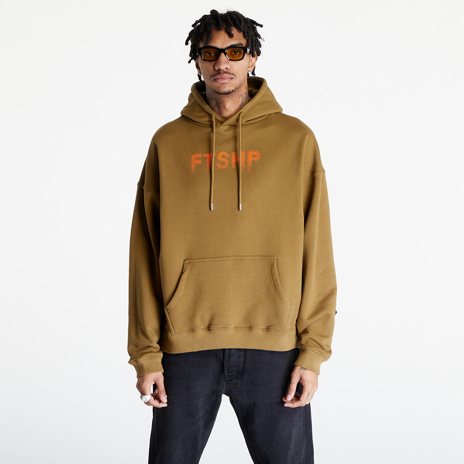 Sweatshirt Footshop FTSHP HALFTONE HOODIE UNISEX Grøn | FTSHP_296, 0