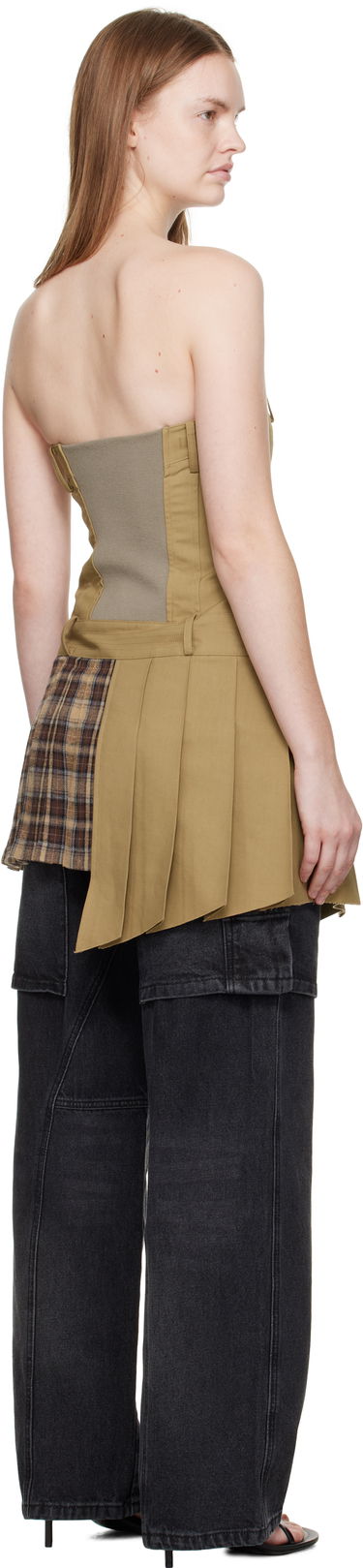 Kjole Andersson Bell Andersson Bell Double-Breasted Pleated Minidress Beige | atb1366w, 2