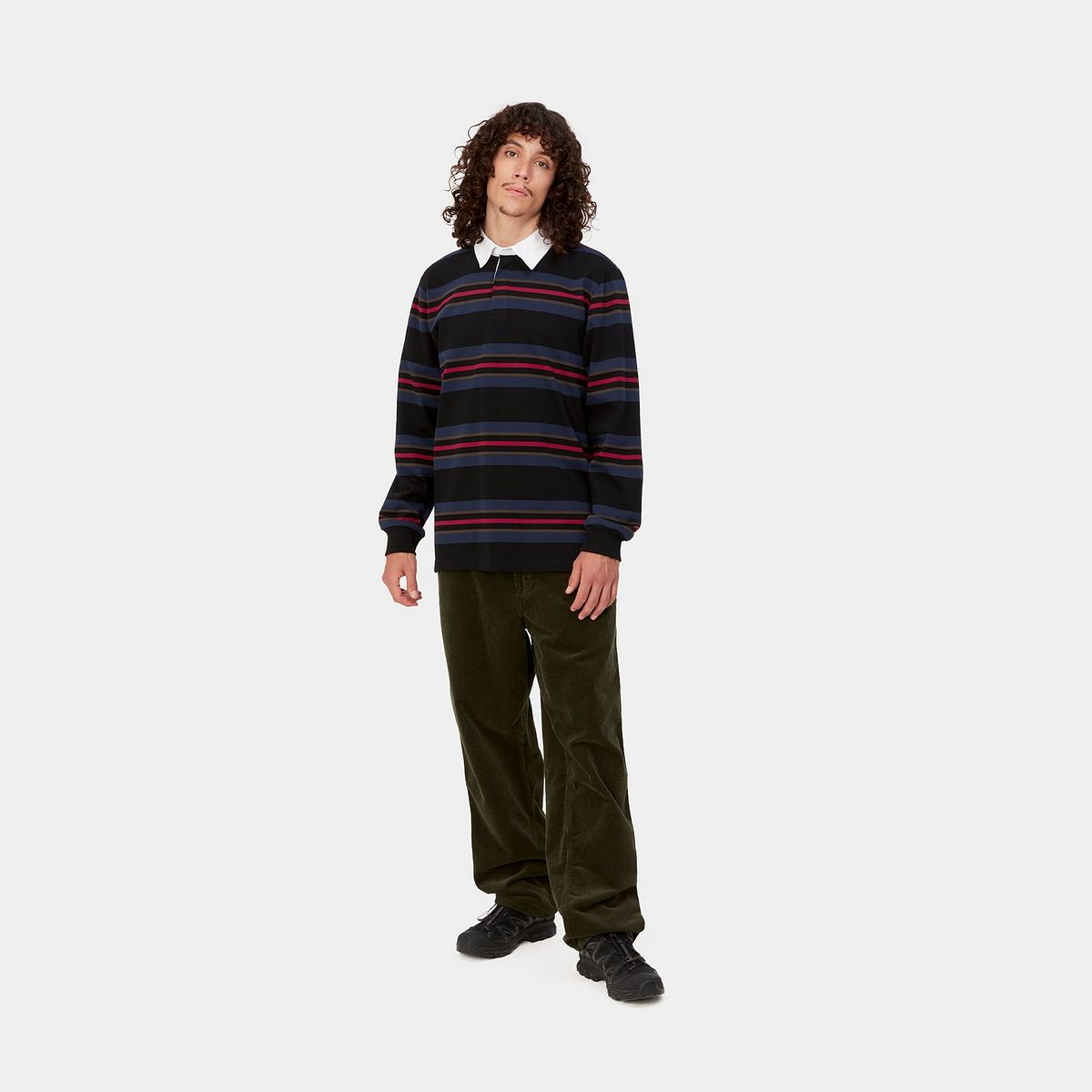 Skjorte Carhartt WIP Oregon Rugby Shirt Mørkeblå | I032214_1PI_XX, 1