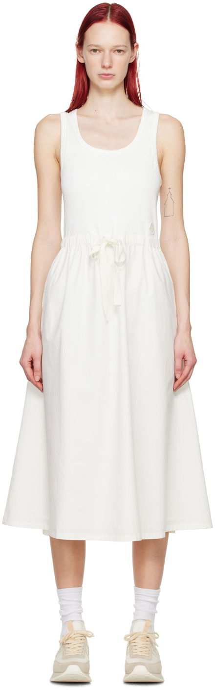 Kjole Moncler White Paneled Midi Dress Hvid | J10938I0002089AK6, 0