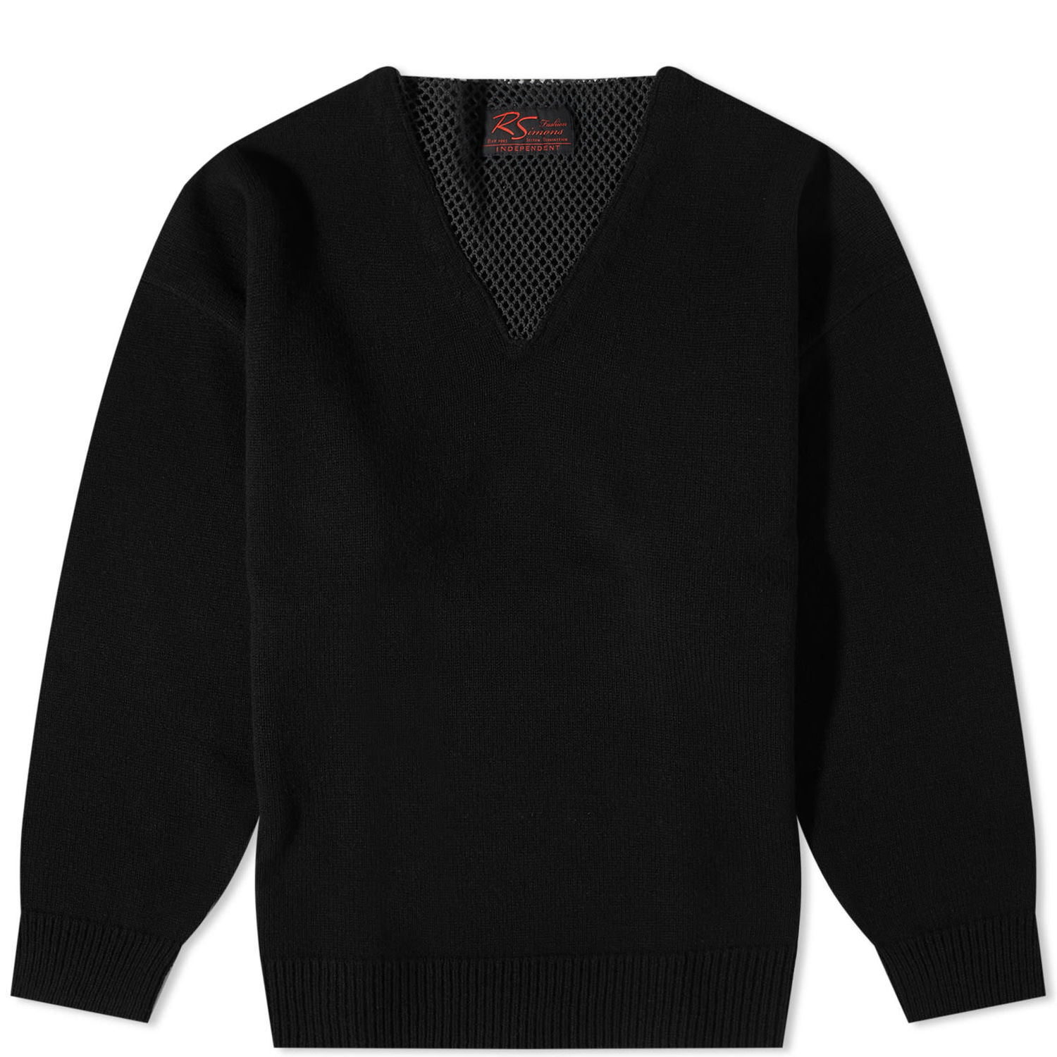 Sweater RAF SIMONS Loose Fit V-Neck Knit Sort | 231-835-0099, 0