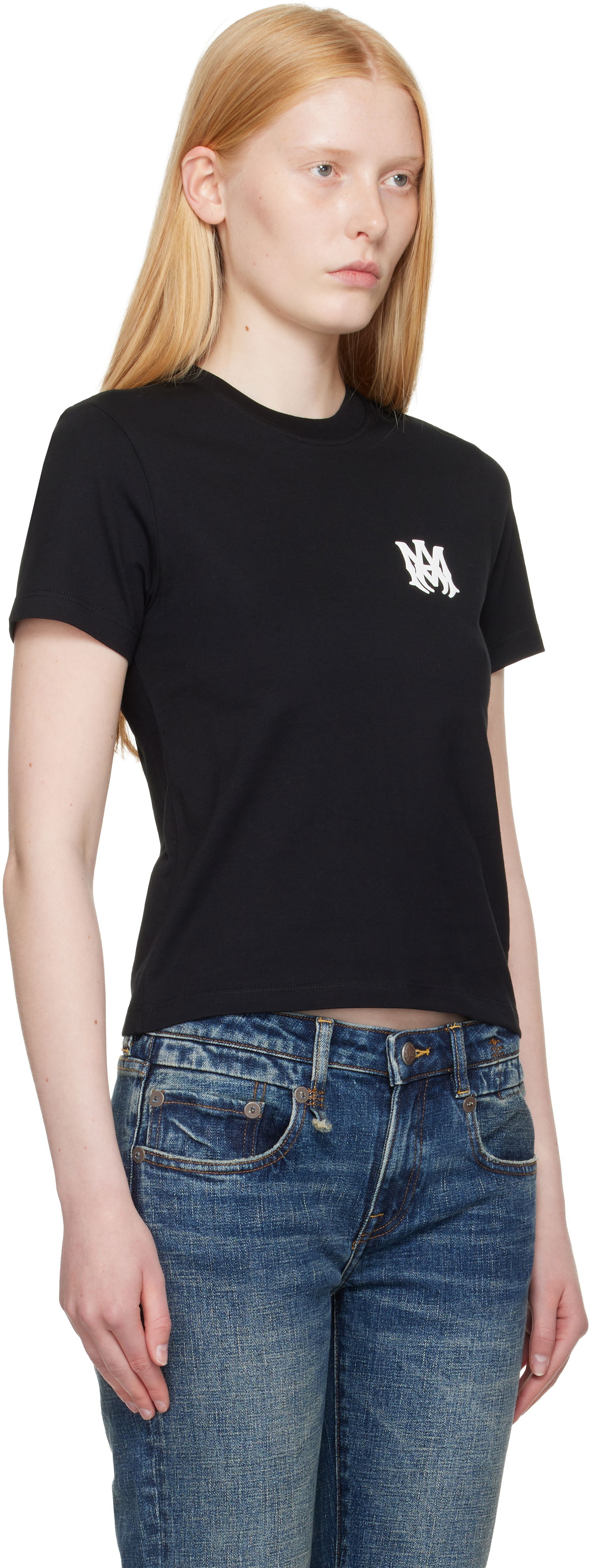 T-shirt AMIRI Black Core Logo T-Shirt Sort | AWJYTE1036, 1