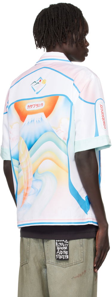 Skjorte Casablanca Casablanca Fuji Dream Zip Shirt Hvid | MPF25-SWM-064-01, 2