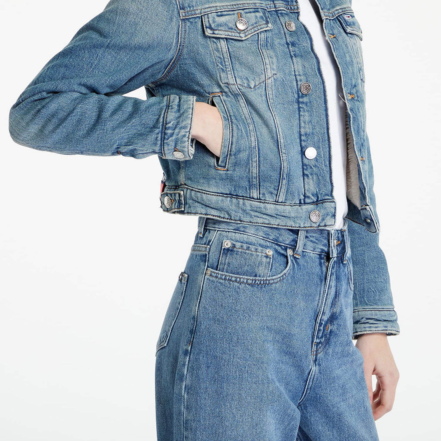 Jakke Tommy Hilfiger Tommy Jeans Izzie Slm Jacket Ted Mørkeblå | DW0DW16833 1A5, 1
