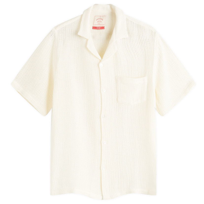 Skjorte Portuguese Flannel Flannel Salva Mesh Vacation Shirt, Size Large Hvid | SS25-081-WHT