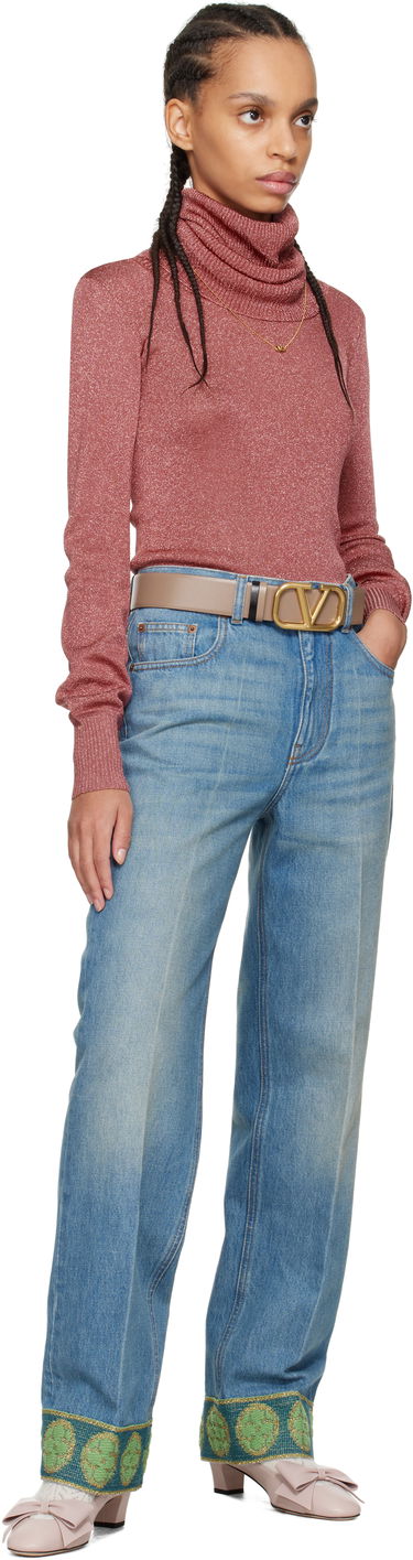 Sweater Valentino Valentino Lurex Turtleneck Sweater Lyserød | 6B3KC63A93T, 4