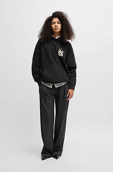 Sweatshirt BOSS Relaxed-fit Hoodie with Seasonal Artwork Sort | 50534047, 1
