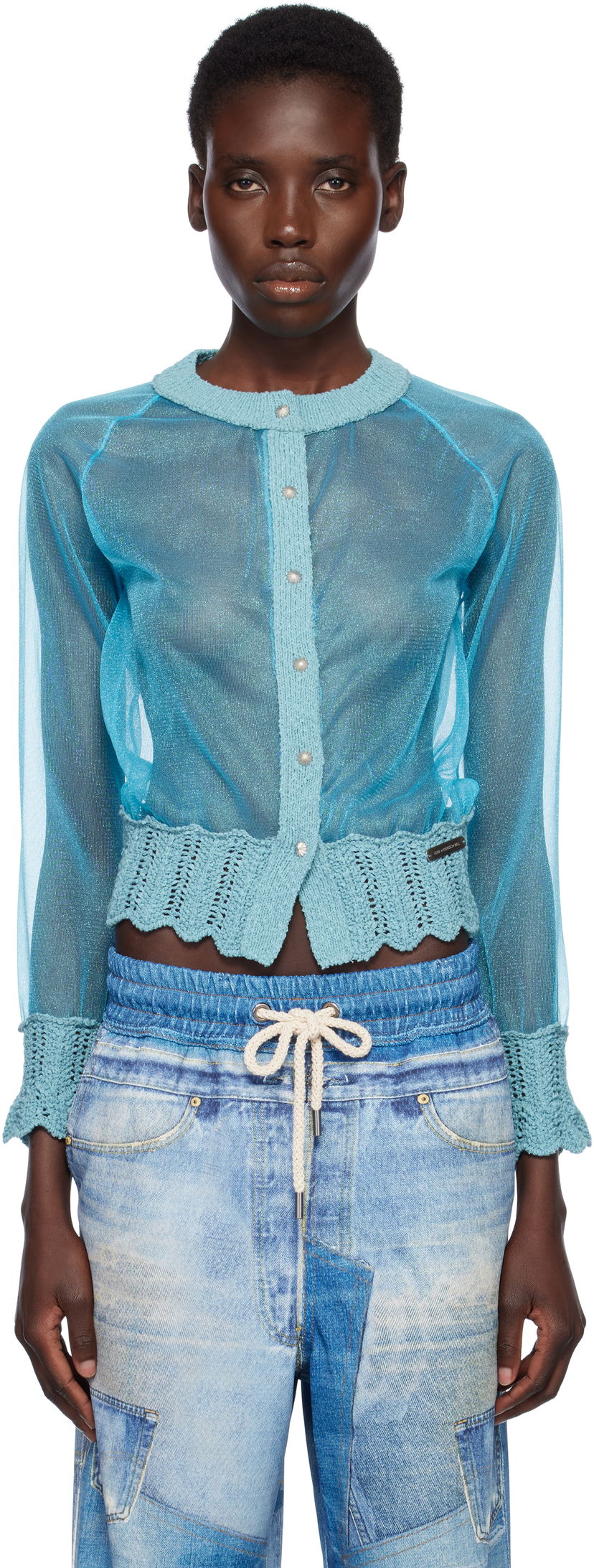 Sweater Andersson Bell Andersson Bell Sheer Knit Cardigan Blå | atb1326w
