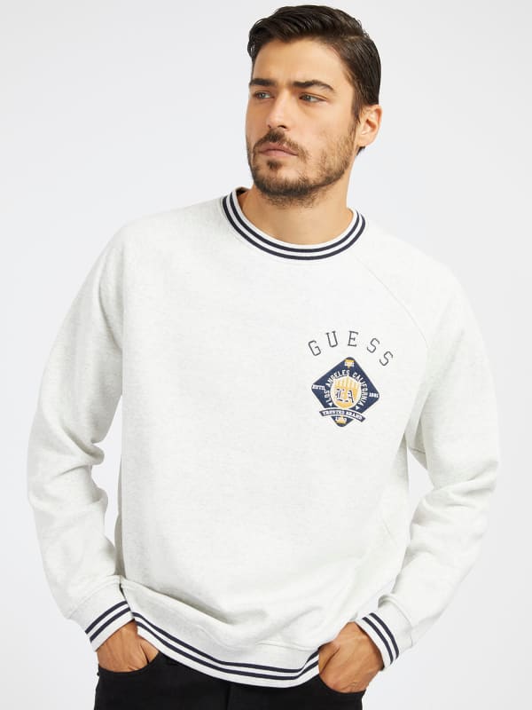 Sweatshirt GUESS Front Logo Sweatshirt Hvid | M4RQ18K9Z21, 0