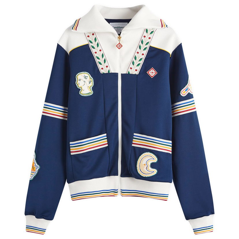 Jakke Casablanca Varsity Track Jacket Mørkeblå | MF24-JTP-284-01