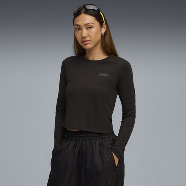 Crop top Puma PUMA x ROSÉ Women's Long Sleeve Cropped T-Shirt Sort | 633805_01, 0