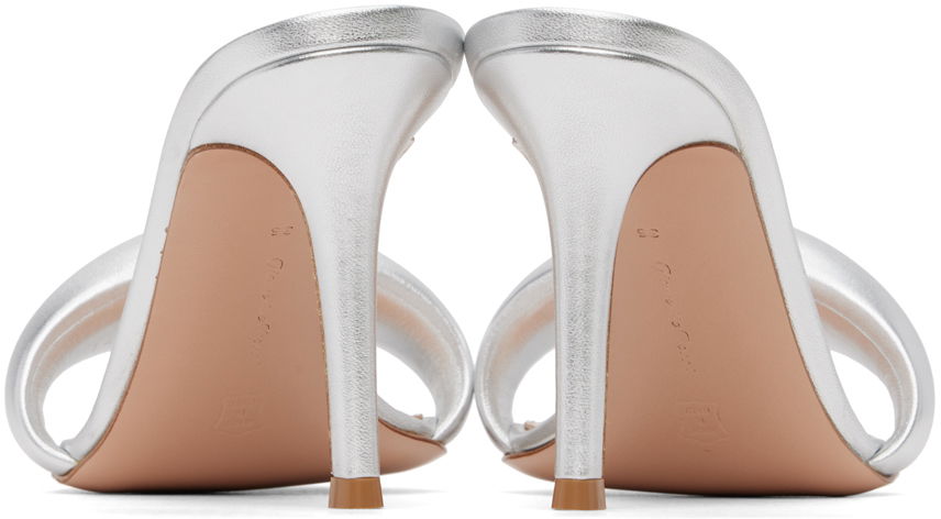 Sneakers og sko Gianvito Rossi Bijoux 85 Leather Heeled Sandals Metalisk | G18550-85RIC-NPS, 1