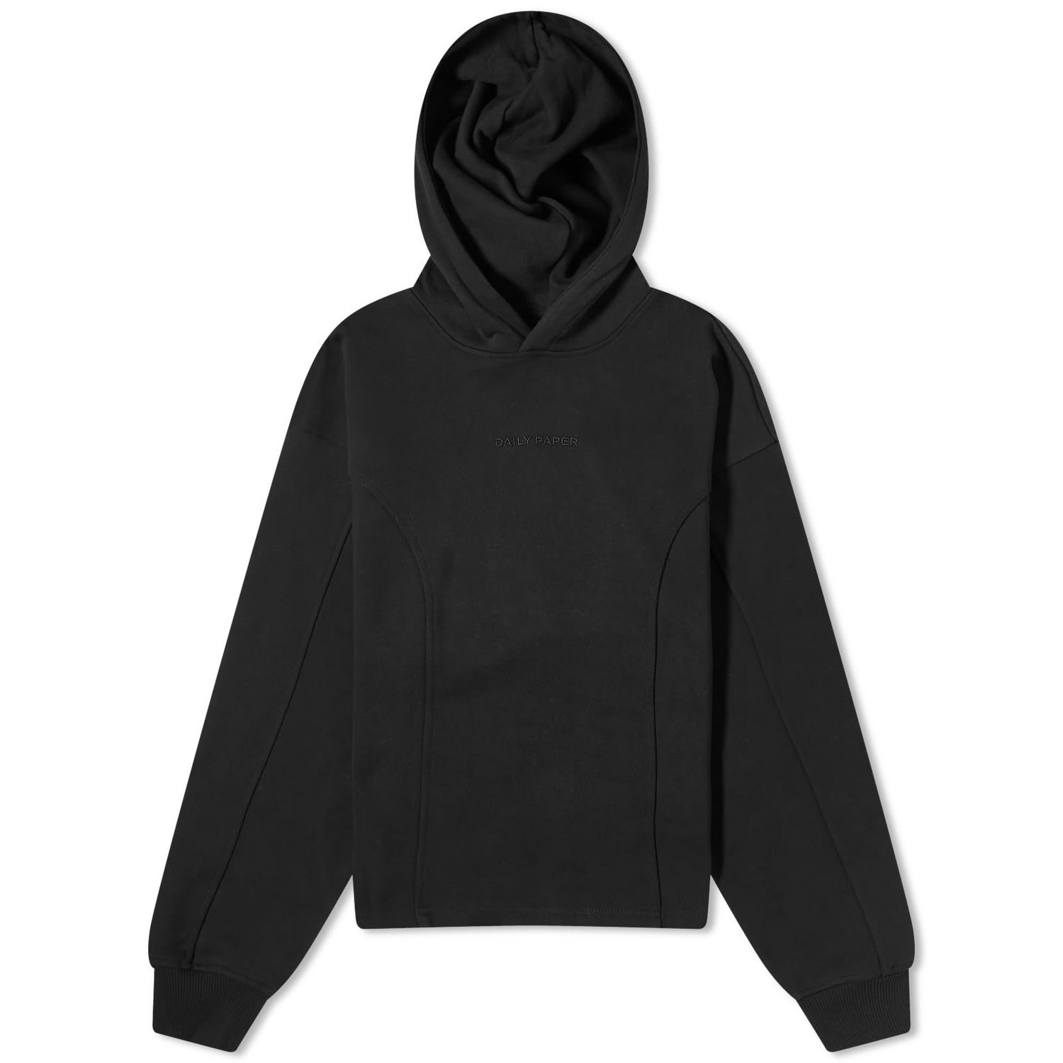 Sweatshirt DAILY PAPER Zoe Open Back Hoodie Sort | 2411070, 0