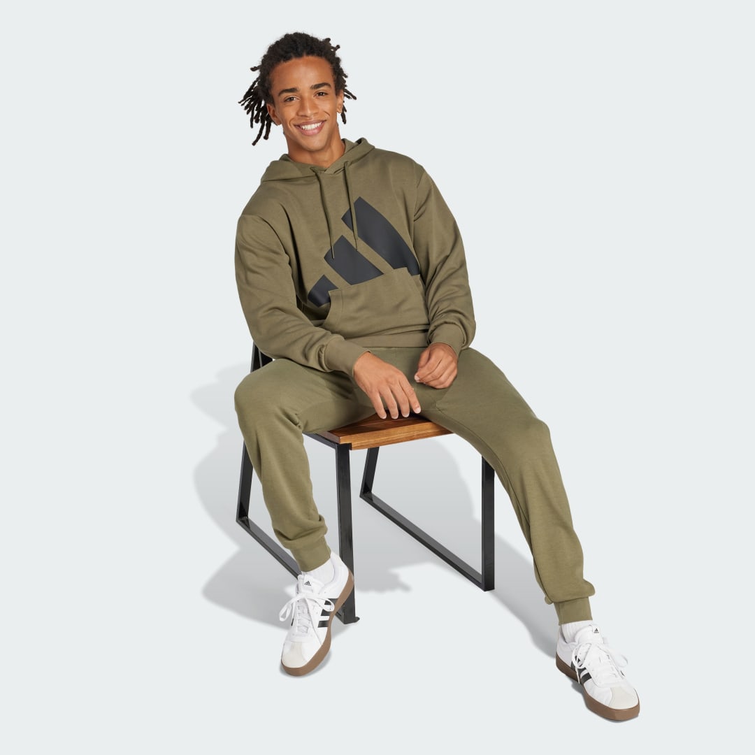 Sweatshirt adidas Performance Essentials Big Logo Fleece Hoodie Grøn | JE8892, 1