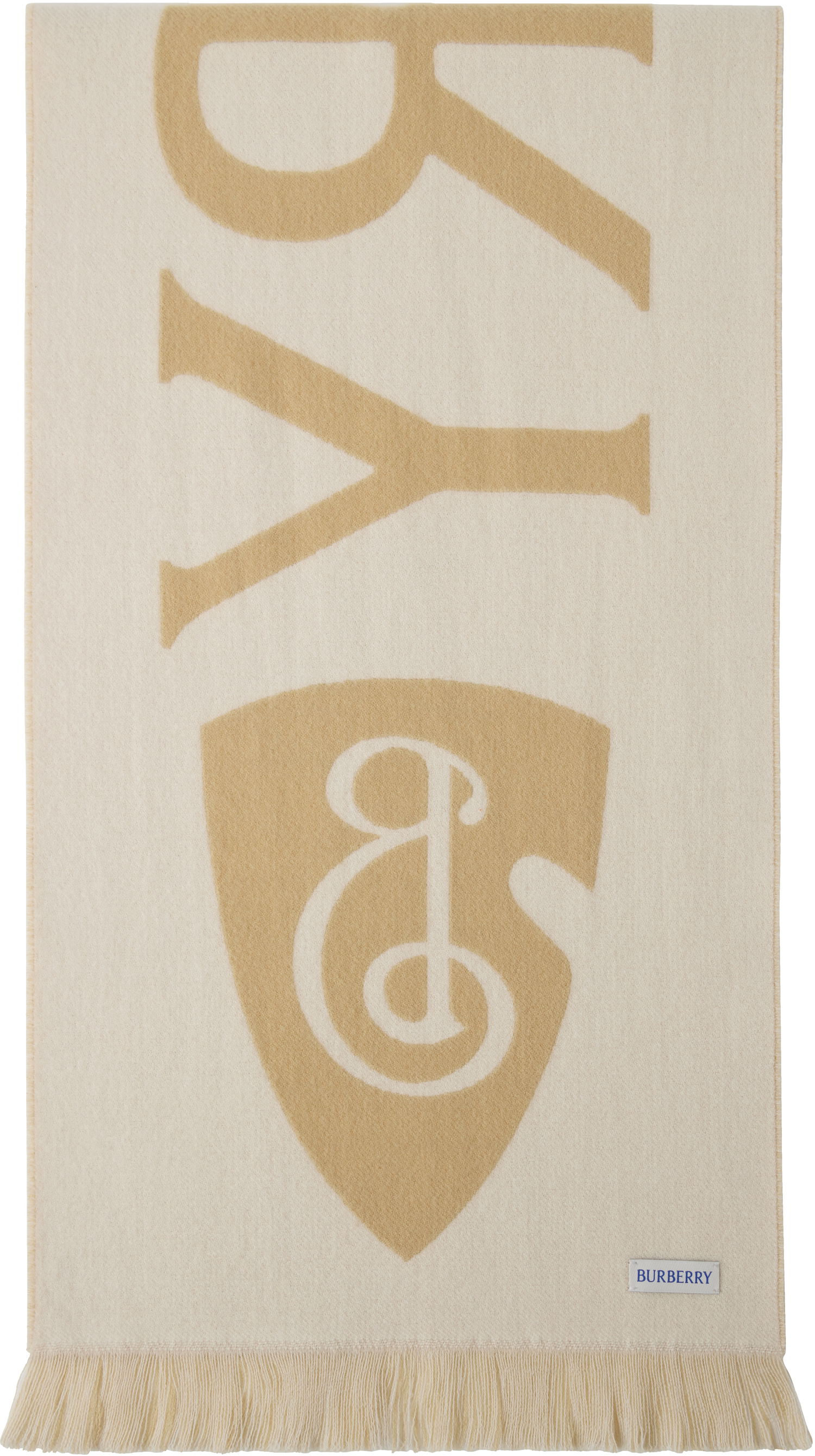 Tørklæde Burberry Burberry Text Scarf Beige | 8109562, 1