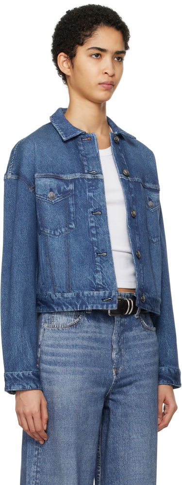 Jakke rag & bone Rag & Bone Miramar Fleece Trucker Jacket Blå | WCW24H40038203, 1