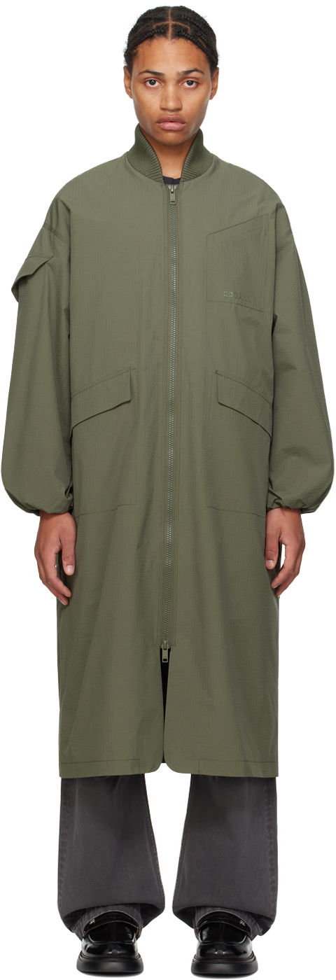 Jakke GANNI Oversized Shell Coat & Vest Set Grøn | F9717