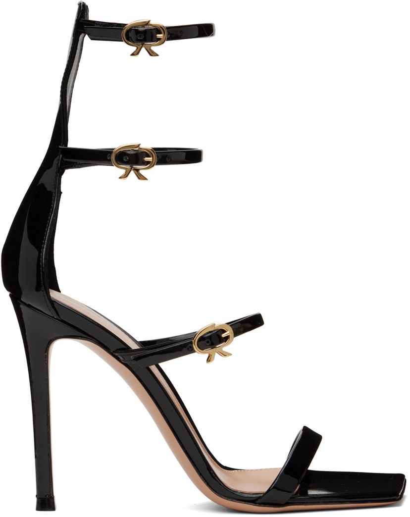 Sneakers og sko Gianvito Rossi Uptown Heeled Sandals With Buckles Sort | G61683.15RIC.VER