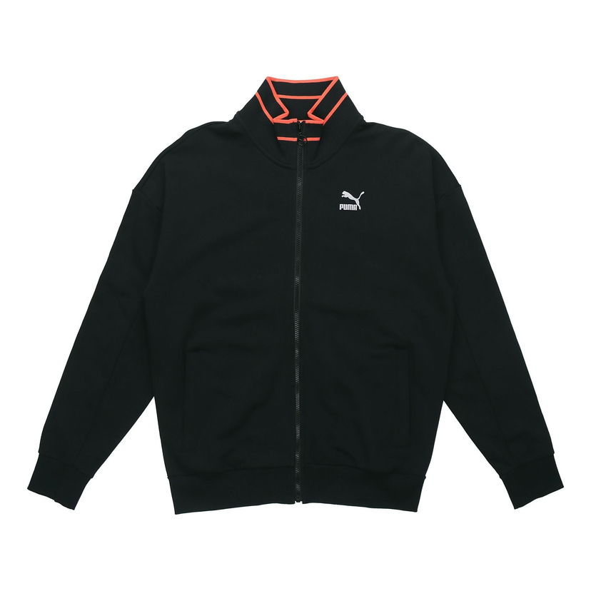 Bomberjakke Puma TFS Stand Collar Zip Jacket Sort | 597343-01