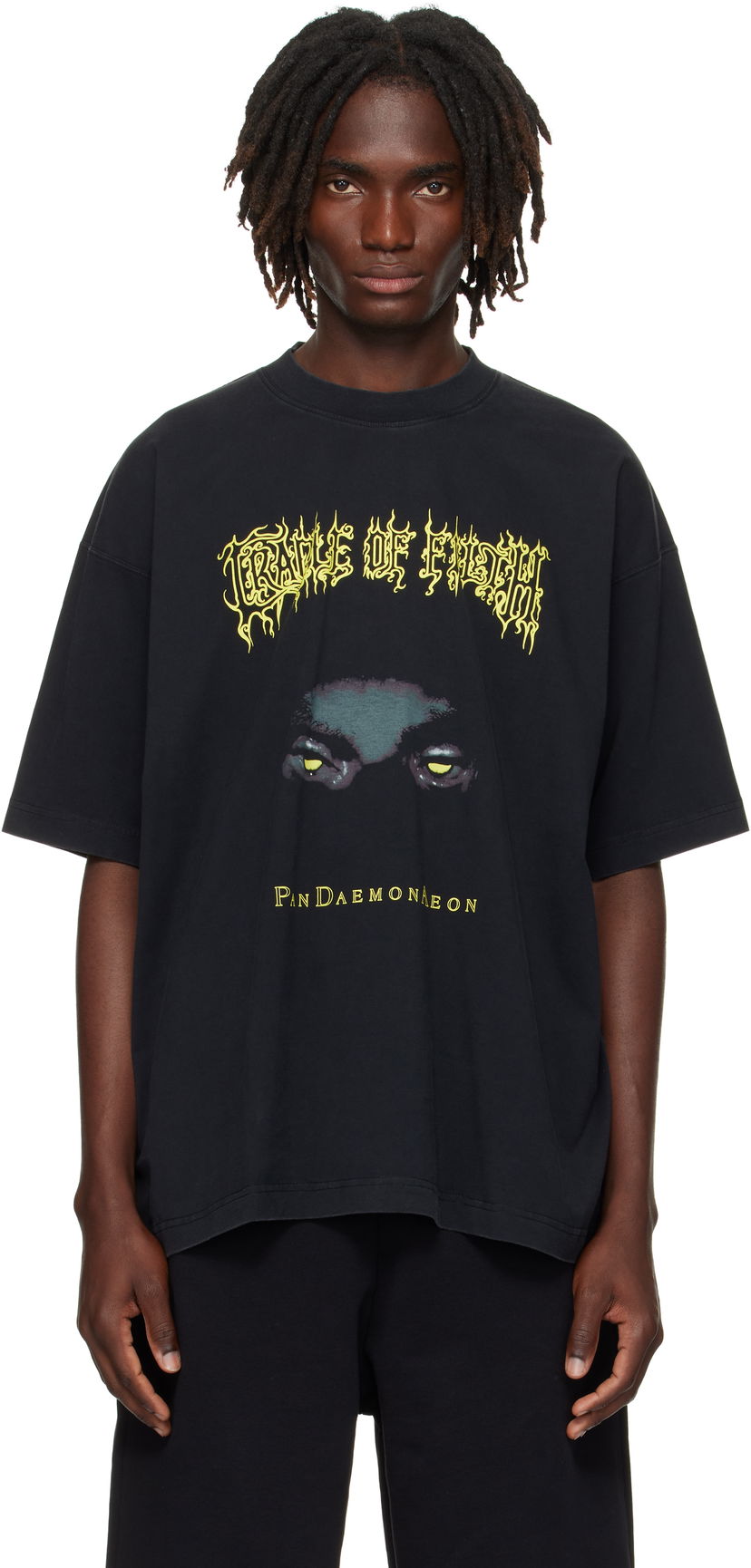 T-shirt VETEMENTS Vetements Cradle of Filth Pandaemonaeon Oversized T-Shirt Sort | UCF76TR550B