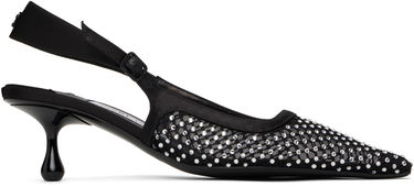 Sneakers og sko Jimmy Choo Jimmy Choo Amel 50 Crystal Slingback Heels Sort | AMEL 50 QHS, 0
