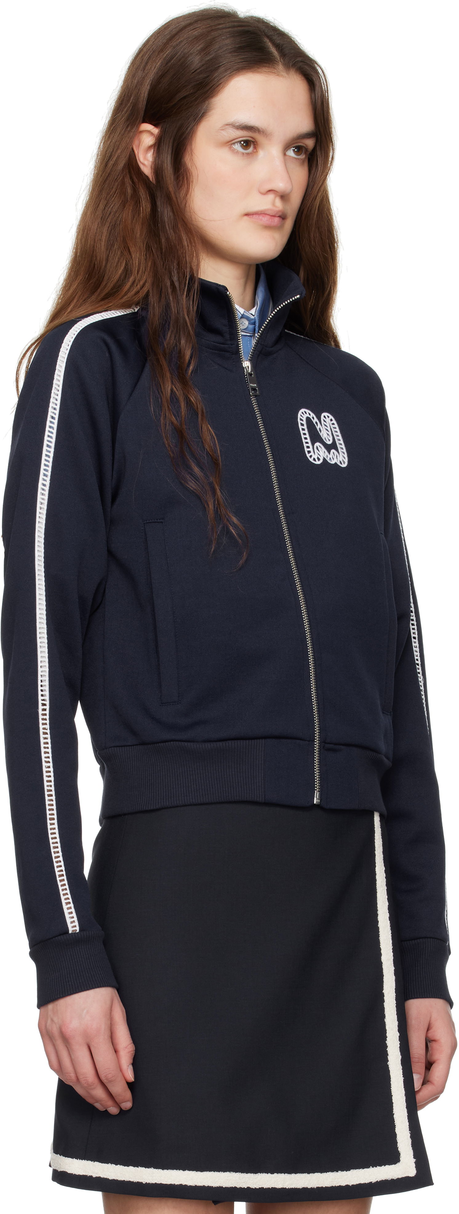 Sweater MSGM MSGM Logo Track Jacket Mørkeblå | 3841MDM136 257267, 1