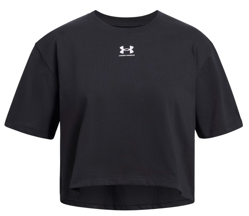 Crop top Under Armour Rival Short Sleeve T-Shirt Sort | 1389755-001