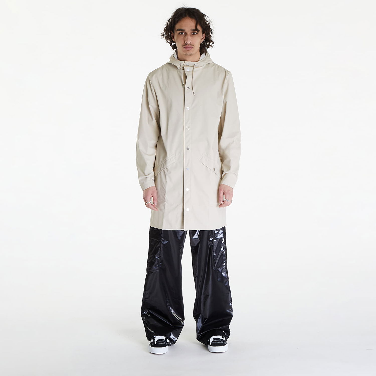 Jakke Rains Long Jacket W3 UNISEX 26 Dune Beige | 12020 26 Dune, 0
