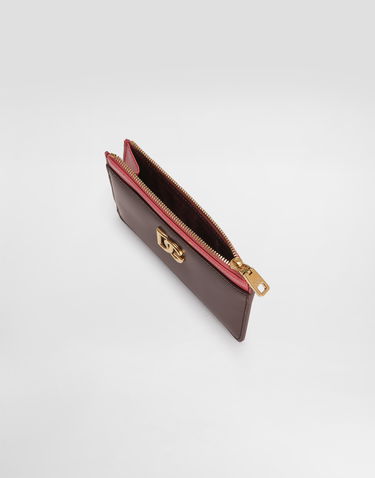 Tegnebog Dolce & Gabbana Dolce & Gabbana Calfskin Card Holder with DG Logo Lyserød | BI1261A9M758K384, 3