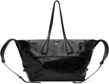 Mulepose Balmain Track Zip Shiny Calfskin Tote Sort | FM1FI271LBFO, 0