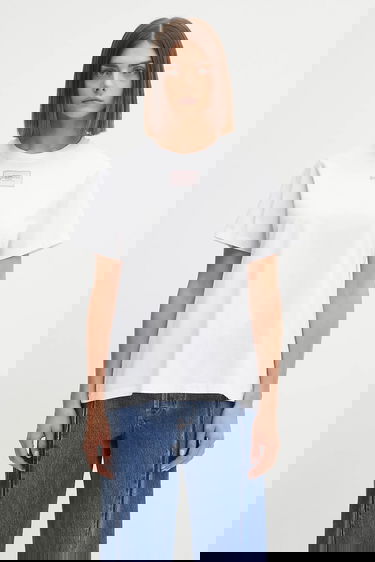 T-shirt GANNI GANNI Basic Jersey Collage Relaxed T-Shirt Hvid | T4157, 2