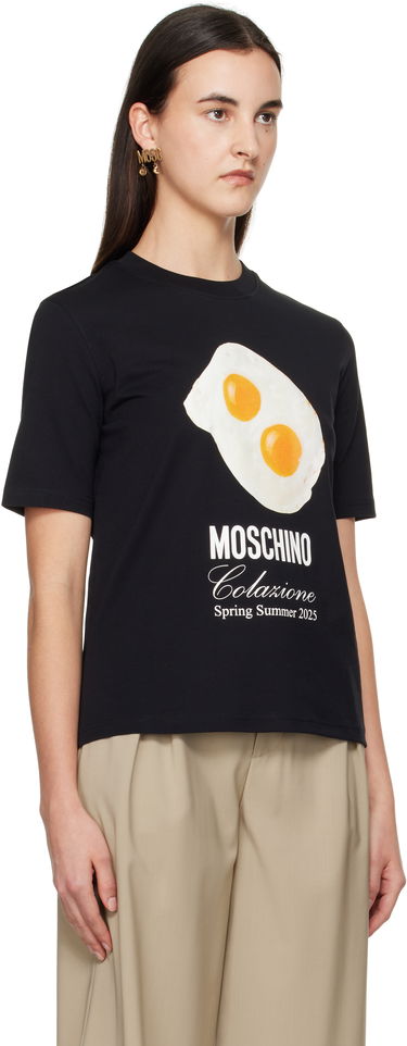 T-shirt Moschino Moschino Eggs Print T-shirt Sort | A070405411555, 1