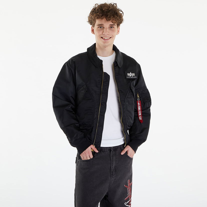 Bomberjakke Alpha Industries CWU 45 Heritage Black Sort | 100102 03
