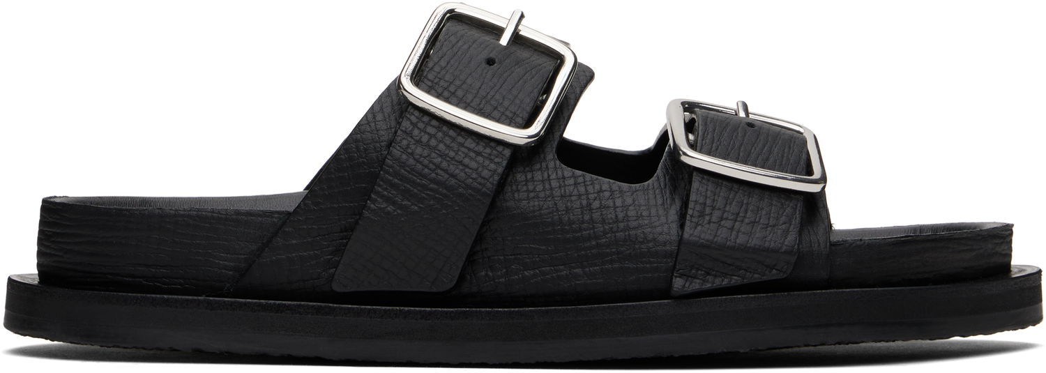 Tøj Studio Nicholson Studio Nicholson Denver Leather Sandals Sort | DENVER SNW - 1652, 0