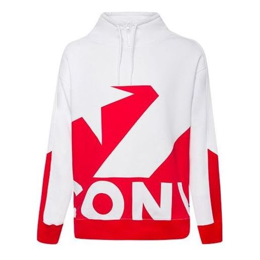 Sweatshirt Converse Funnel Neck Sweatshirt Hvid | 10019472-A02