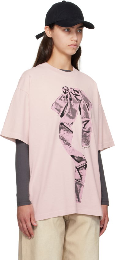 T-shirt Acne Studios Acne Studios Bow Print T-Shirt Lyserød | AL0501-, 1