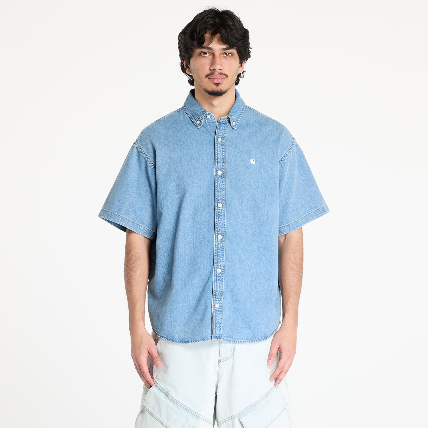 Skjorte Carhartt WIP Carhartt WIP S/S Lucas Shirt Blå | I034575.0135, 0