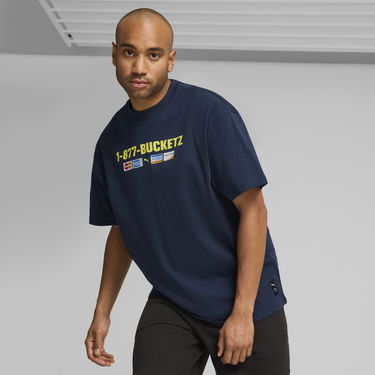 T-shirt Puma Step Up Your Game Basketball T-Shirt Mørkeblå | 627154_01, 0