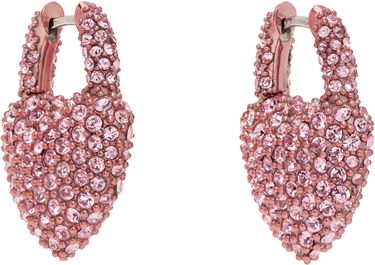 Øreringe Balenciaga Balenciaga Minnie Heart Crystal Earrings Lyserød | 811879 TZ63V, 1