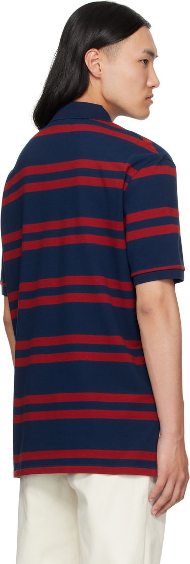 Polo skjorte Valentino Valentino 'Chez Valentino' Cotton Piqué Polo Mørkeblå | 7V3MH04CAYN, 2
