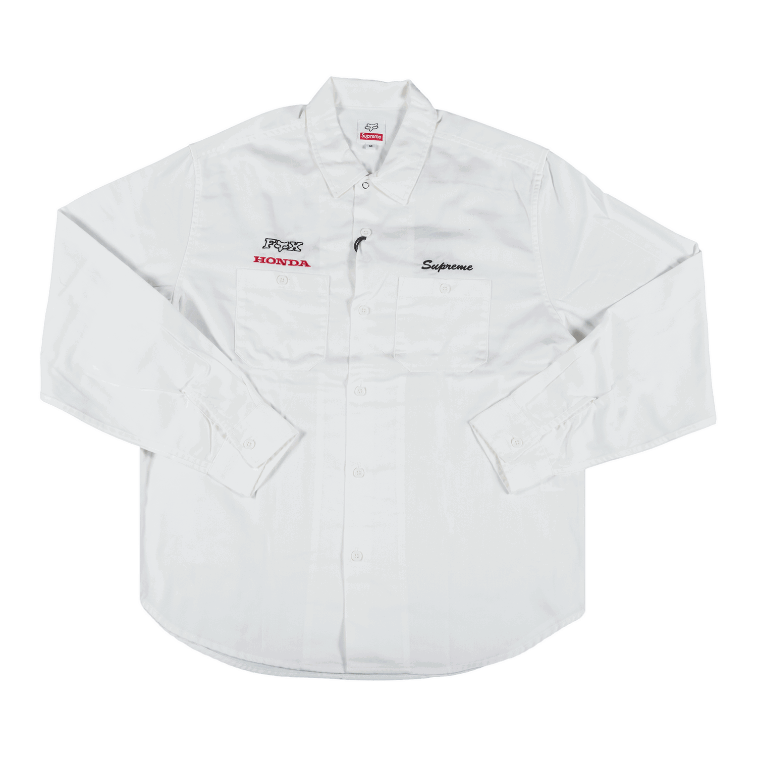 Skjorte Supreme Honda Fox Racing x Work Shirt Hvid | FW19S25 WHITE, 0