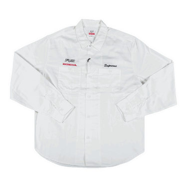 Skjorte Supreme Honda Fox Racing x Work Shirt Hvid | FW19S25 WHITE, 0