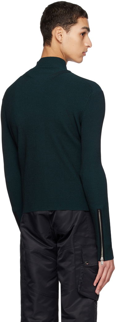 Sweater Dion Lee Angled Rib Zip-Up Sweater Mørkeblå | C7153R23, 2