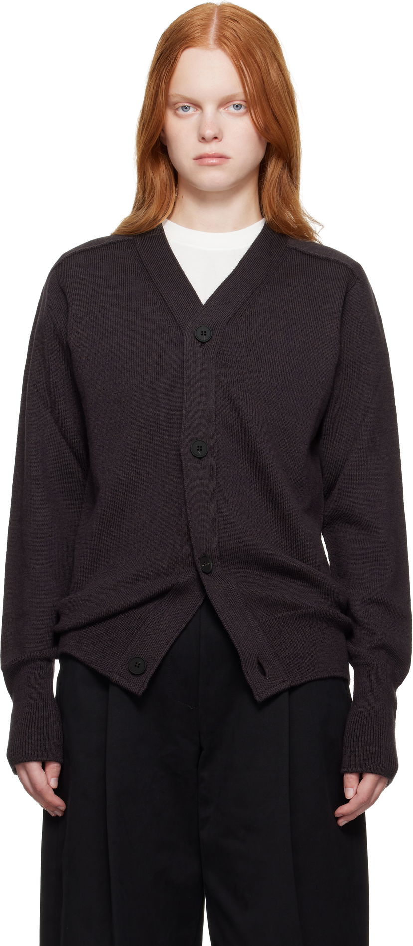 Sweater Studio Nicholson Studio Nicholson Conan Knit Cardigan Brun | CONAN SN - 1500