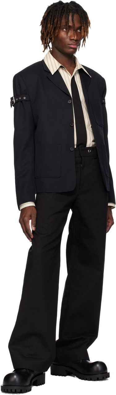 Jakke We11done We11done Belted Blazer Sort | WD-JK0-25-006-U-NV, 3
