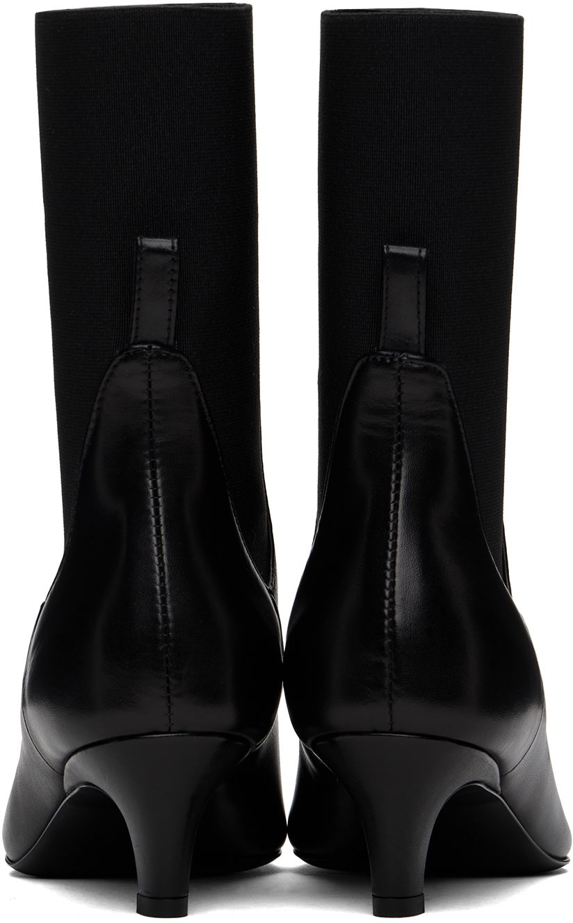 Kjole TOTEME TOTEME 'The Mid Heel' Leather Boots Sort | 214-907-813, 1
