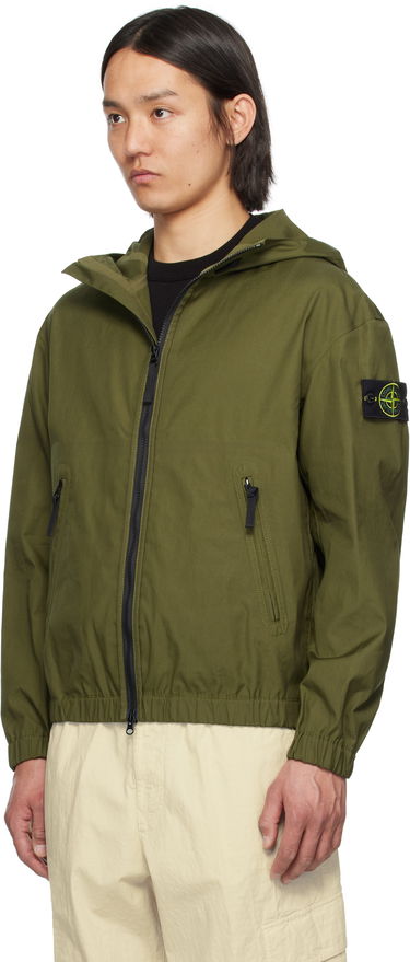 Vindjakke Stone Island Stone Island Supima Cotton Canvas Jacket Grøn | K1S15 4100079 S0011, 3